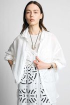 【ブリル/BRILL】のリネンワイヤーカラーシャツ ホワイト|ID:prp329100004923198