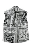 【アルアバイル/allureville】の【Loulou Willoughby】ウエスタンスカーフPTリボンブラウス 人気、トレンドファッション・服の通販 founy(ファニー) ファッション Fashion レディースファッション Fashion for Women トップス・カットソー Cut & Sew Tops シャツ・ブラウス・オフィスカジュアル Elegant Blouses & Button-Ups ウエスタン Western Style シューズ Shoes, Footwear スカーフ Scarf, Neckwear スリーブ Sleeve, Long Sleeve / Short Sleeve フェミニン Feminine, Girly プリント Print, Printed Pattern リボン Ribbon, Bow ロング Long, Long-Length 新作・新入荷 New Arrivals / New In thumbnail ブラック|ID: prp329100004923204 ipo3291000000036941026