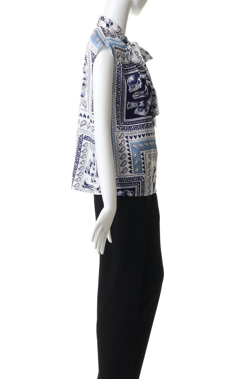 【アルアバイル/allureville】の【Loulou Willoughby】ウエスタンスカーフPTリボンブラウス 人気、トレンドファッション・服の通販 founy(ファニー) 　ファッション　Fashion　レディースファッション　Fashion for Women　トップス・カットソー　Cut & Sew Tops　シャツ・ブラウス・オフィスカジュアル　Elegant Blouses & Button-Ups　ウエスタン　Western Style　シューズ　Shoes, Footwear　スカーフ　Scarf, Neckwear　スリーブ　Sleeve, Long Sleeve / Short Sleeve　フェミニン　Feminine, Girly　プリント　Print, Printed Pattern　リボン　Ribbon, Bow　ロング　Long, Long-Length　新作・新入荷　New Arrivals / New In　other-3|ID: prp329100004923204 ipo3291000000036941030