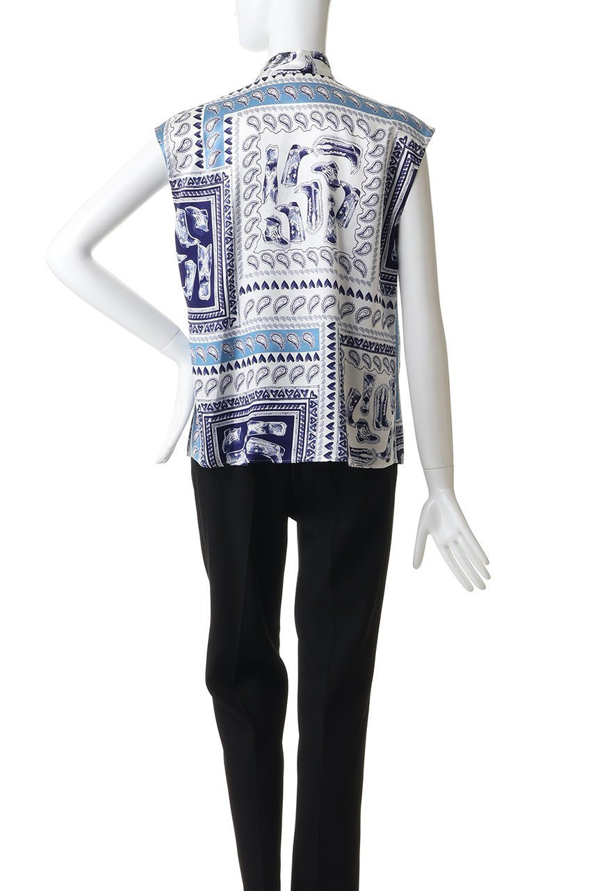 【アルアバイル/allureville】の【Loulou Willoughby】ウエスタンスカーフPTリボンブラウス 人気、トレンドファッション・服の通販 founy(ファニー) 　ファッション　Fashion　レディースファッション　Fashion for Women　トップス・カットソー　Cut & Sew Tops　シャツ・ブラウス・オフィスカジュアル　Elegant Blouses & Button-Ups　ウエスタン　Western Style　シューズ　Shoes, Footwear　スカーフ　Scarf, Neckwear　スリーブ　Sleeve, Long Sleeve / Short Sleeve　フェミニン　Feminine, Girly　プリント　Print, Printed Pattern　リボン　Ribbon, Bow　ロング　Long, Long-Length　新作・新入荷　New Arrivals / New In　other-4|ID: prp329100004923204 ipo3291000000036941032