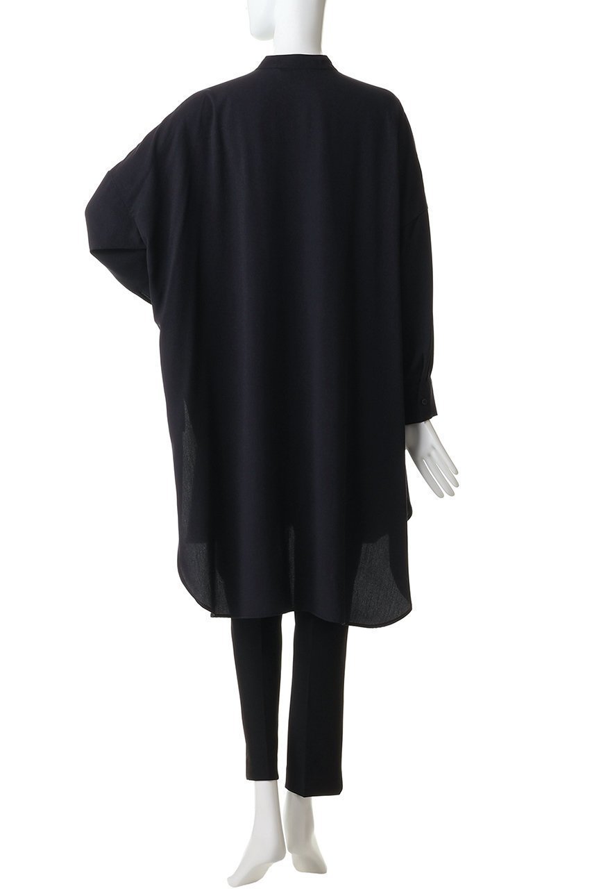 【ミズイロ インド/mizuiro ind】のT/R band collar long shirt シャツ 人気、トレンドファッション・服の通販 founy(ファニー) 　ファッション　Fashion　レディースファッション　Fashion for Women　トップス・カットソー　Cut & Sew Tops　シャツ・ブラウス・オフィスカジュアル　Elegant Blouses & Button-Ups　シアー　Sheer, See-Through　ショート　Short, Short Length　スリット　Slit, Slit Detail　スリーブ　Sleeve, Long Sleeve / Short Sleeve　チュニック　Tunic, Long Top　ハーフ　Half, Half-Length　新作・新入荷　New Arrivals / New In　other-4|ID: prp329100004923206 ipo3291000000036941047