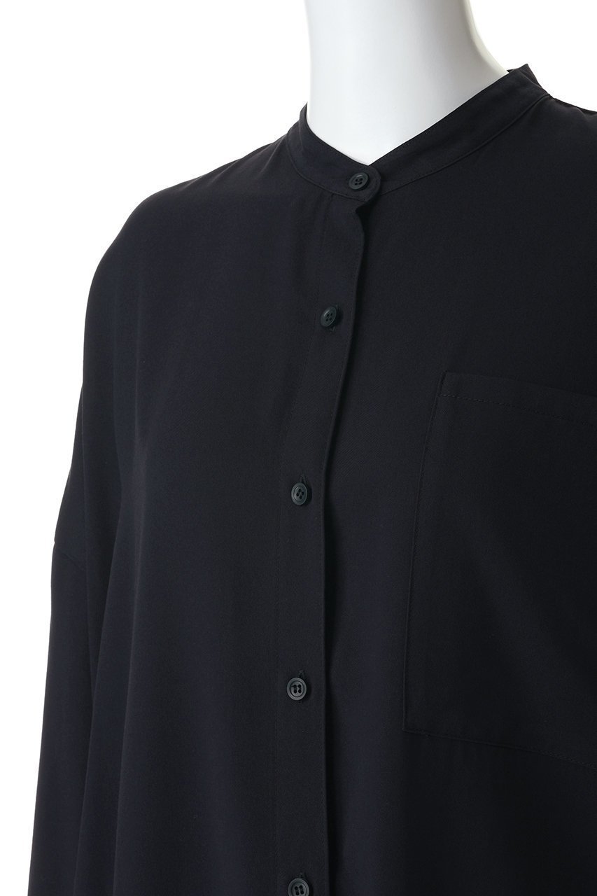 【ミズイロ インド/mizuiro ind】のT/R band collar long shirt シャツ 人気、トレンドファッション・服の通販 founy(ファニー) 　ファッション　Fashion　レディースファッション　Fashion for Women　トップス・カットソー　Cut & Sew Tops　シャツ・ブラウス・オフィスカジュアル　Elegant Blouses & Button-Ups　シアー　Sheer, See-Through　ショート　Short, Short Length　スリット　Slit, Slit Detail　スリーブ　Sleeve, Long Sleeve / Short Sleeve　チュニック　Tunic, Long Top　ハーフ　Half, Half-Length　新作・新入荷　New Arrivals / New In　other-5|ID: prp329100004923206 ipo3291000000036941049