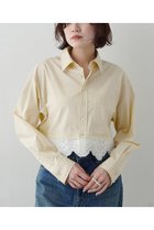 【ウィムガゼット/Whim Gazette】のレースコンビシャツ ライトベージュ|ID: prp329100004923217 ipo3291000000036941112