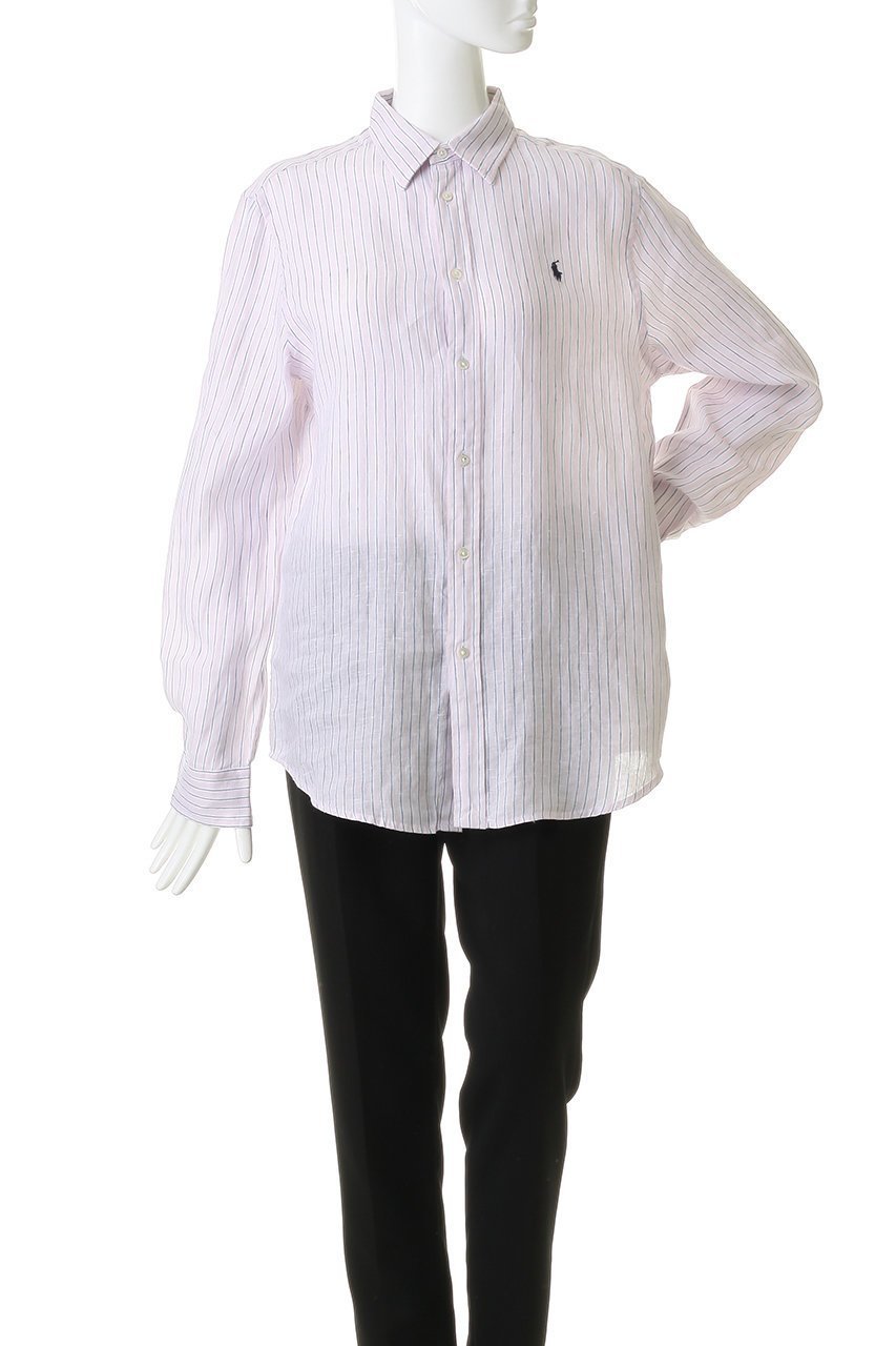 【ラルフローレン/RALPH LAUREN】の【POLO RALPH LAUREN】クラシック フィット ストライプド リネン シャツ 人気、トレンドファッション・服の通販 founy(ファニー) 　ファッション　Fashion　レディースファッション　Fashion for Women　トップス・カットソー　Cut & Sew Tops　シャツ・ブラウス・オフィスカジュアル　Elegant Blouses & Button-Ups　クラシック　Classic, Timeless Style　ストライプ　Stripe, Striped Pattern　ストレート　Straight, Straight Cut　スリーブ　Sleeve, Long Sleeve / Short Sleeve　バランス　Balance, Style Balance　フィット　Fit, Slim Fit　プリーツ　Pleats, Pleated　ボックス　Boxy, Box Shape　ヨーク　Yoke, Yoke Design　リネン　Linen, Linen Fabric　リラックス　Relax, Relaxed Fit　ロング　Long, Long-Length　エレガント 上品　Elegant　新作・新入荷　New Arrivals / New In　other-2|ID: prp329100004923222 ipo3291000000036941177