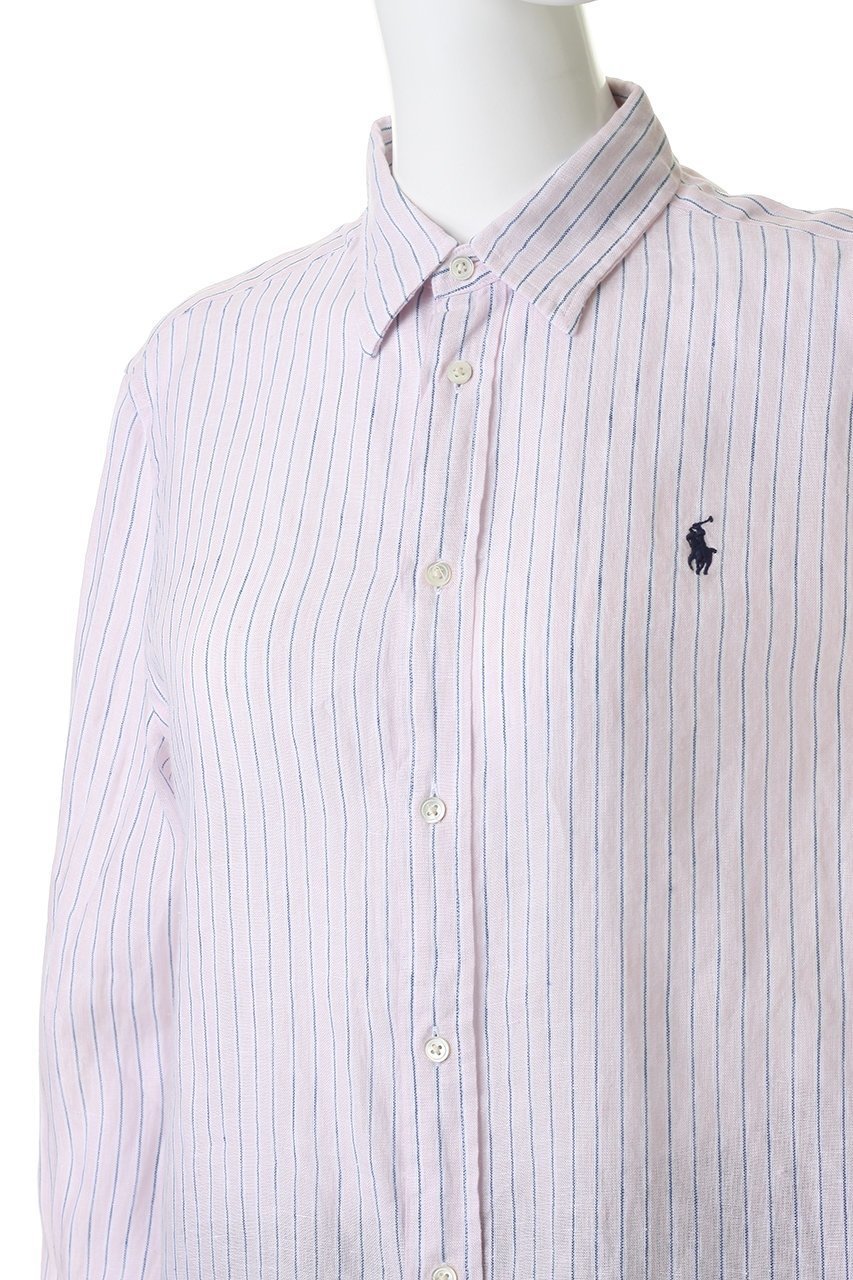 【ラルフローレン/RALPH LAUREN】の【POLO RALPH LAUREN】クラシック フィット ストライプド リネン シャツ 人気、トレンドファッション・服の通販 founy(ファニー) 　ファッション　Fashion　レディースファッション　Fashion for Women　トップス・カットソー　Cut & Sew Tops　シャツ・ブラウス・オフィスカジュアル　Elegant Blouses & Button-Ups　クラシック　Classic, Timeless Style　ストライプ　Stripe, Striped Pattern　ストレート　Straight, Straight Cut　スリーブ　Sleeve, Long Sleeve / Short Sleeve　バランス　Balance, Style Balance　フィット　Fit, Slim Fit　プリーツ　Pleats, Pleated　ボックス　Boxy, Box Shape　ヨーク　Yoke, Yoke Design　リネン　Linen, Linen Fabric　リラックス　Relax, Relaxed Fit　ロング　Long, Long-Length　エレガント 上品　Elegant　新作・新入荷　New Arrivals / New In　other-5|ID: prp329100004923222 ipo3291000000036941183