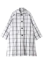 【その他のブランド/Other】のテントラインコート 人気、トレンドファッション・服の通販 founy(ファニー) ファッション Fashion レディースファッション Fashion for Women アウター Coat / Outerwear Collection コート・ロングコート・ピーコート Long Coats, Peacoats & More イタリア Italy チェック Check, Plaid, Tartan モダン Modern, Contemporary ロング Long, Long-Length 新作・新入荷 New Arrivals / New In thumbnail ホワイト|ID: prp329100004923228 ipo3291000000036941216