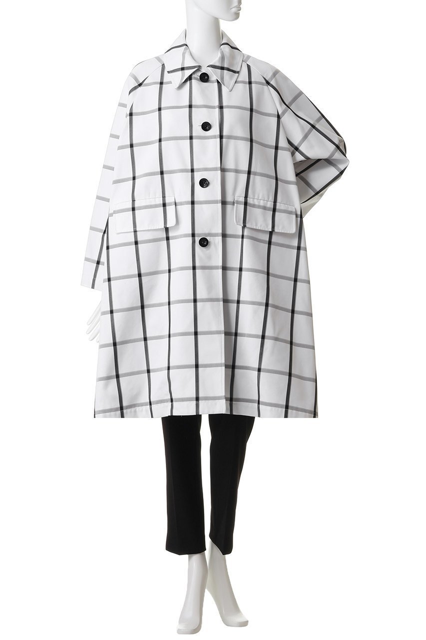 【その他のブランド/Other】のテントラインコート 人気、トレンドファッション・服の通販 founy(ファニー) 　ファッション　Fashion　レディースファッション　Fashion for Women　アウター　Coat / Outerwear Collection　コート・ロングコート・ピーコート　Long Coats, Peacoats & More　イタリア　Italy　チェック　Check, Plaid, Tartan　モダン　Modern, Contemporary　ロング　Long, Long-Length　新作・新入荷　New Arrivals / New In　other-2|ID: prp329100004923228 ipo3291000000036941218