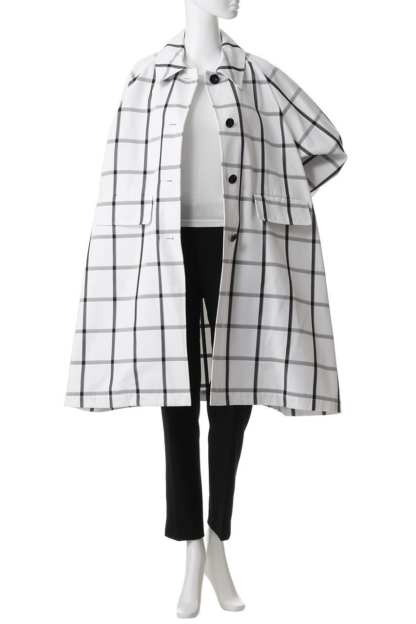 【その他のブランド/Other】のテントラインコート 人気、トレンドファッション・服の通販 founy(ファニー) 　ファッション　Fashion　レディースファッション　Fashion for Women　アウター　Coat / Outerwear Collection　コート・ロングコート・ピーコート　Long Coats, Peacoats & More　イタリア　Italy　チェック　Check, Plaid, Tartan　モダン　Modern, Contemporary　ロング　Long, Long-Length　新作・新入荷　New Arrivals / New In　other-7|ID: prp329100004923228 ipo3291000000036941227