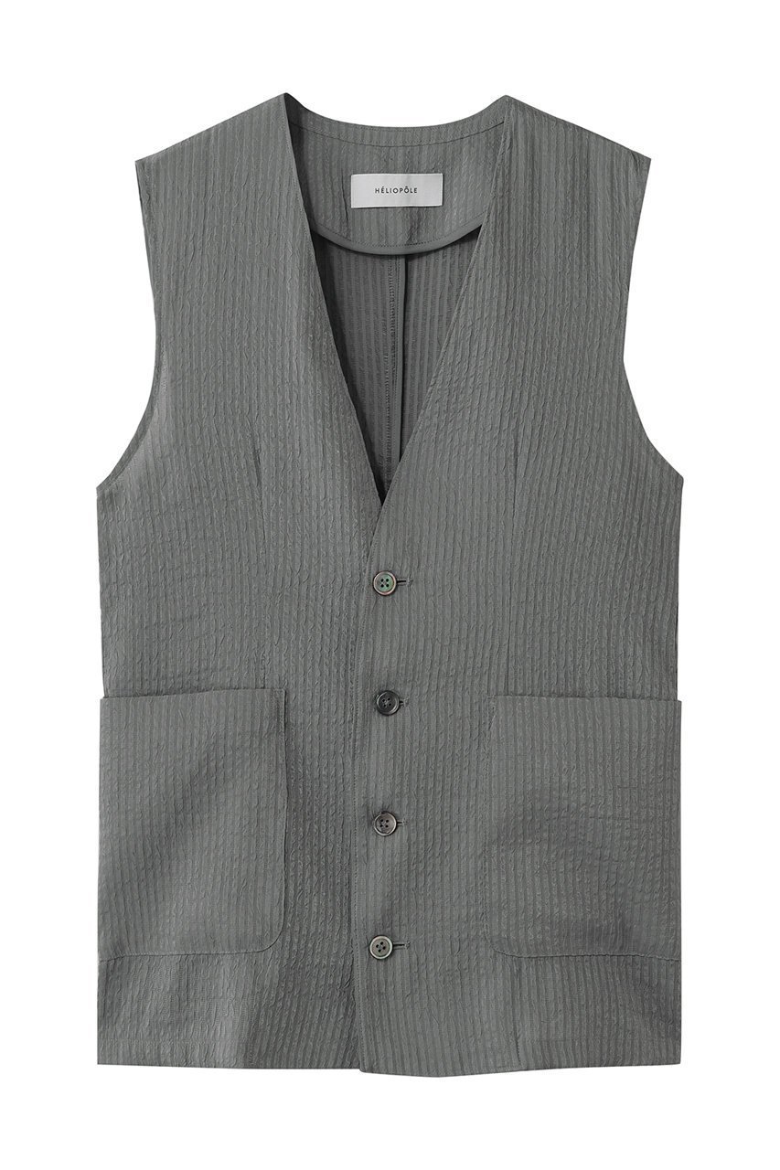 【エリオポール/heliopole】のシアードビーストライプベスト 人気、トレンドファッション・服の通販 founy(ファニー) 　ファッション　Fashion　レディースファッション　Fashion for Women　アウター　Coat / Outerwear Collection　レディースジャケット・軽アウター　Jackets　おすすめ　Recommended / Our Picks　シンプル　Simple, Minimal　ジャケット　Jacket, Outerwear　ストライプ　Stripe, Striped Pattern　セットアップ　Set-Up, Coordinated Outfit　ベスト　Vest, Waistcoat　エレガント 上品　Elegant　夏　Summer　新作・新入荷　New Arrivals / New In　春　Spring　S/S・春夏　SS, Spring/Summer, Warm Season　 other-1|ID: prp329100004923230 ipo3291000000036941232