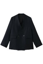 【デパリエ/DEPAREILLE】のトリアセテートリネンノーカラージャケット ネイビー|ID:prp329100004923247