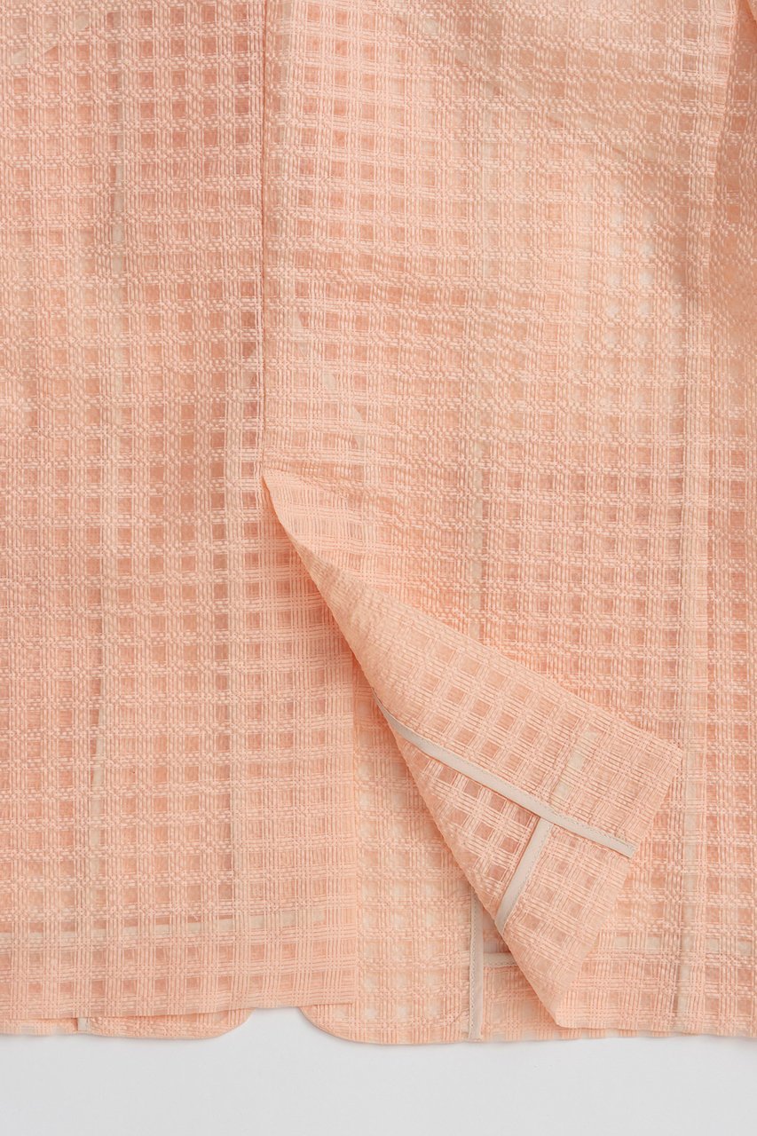 【メゾンスペシャル/MAISON SPECIAL】のHalf-Sleeve Sheer Check Jacket/ハーフスリーブシアーチェックジャケット 人気、トレンドファッション・服の通販 founy(ファニー) 　ファッション　Fashion　レディースファッション　Fashion for Women　アウター　Coat / Outerwear Collection　レディースジャケット・軽アウター　Jackets　おすすめ　Recommended / Our Picks　オレンジ　Orange　オーガンジー　Organza Fabric　サマー　Summer, Summer Style　シアー　Sheer, See-Through　ジャケット　Jacket, Outerwear　セットアップ　Set-Up, Coordinated Outfit　チェック　Check, Plaid, Tartan　再入荷　Restock / Back in Stock　夏　Summer　other-5|ID: prp329100004923249 ipo3291000000036941463