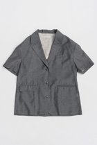 【メゾンスペシャル/MAISON SPECIAL】のHalf-Sleeve Sheer Suiting Jacket/ハーフスリーブシアースーチングジャケット GRY(グレー)|ID: prp329100004923252 ipo3291000000036941475