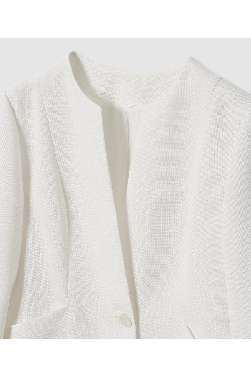 【アナイ/ANAYI】のカラミリネンライクノーカラージャケット 人気、トレンドファッション・服の通販 founy(ファニー) 　ファッション　Fashion　レディースファッション　Fashion for Women　アウター　Coat / Outerwear Collection　レディースジャケット・軽アウター　Jackets　ノーカラージャケット / シンプル上品コーデ　Collarless Jackets　エレガント 上品　Elegant　ジャケット　Jacket, Outerwear　セットアップ　Set-Up, Coordinated Outfit　ポケット　Pocket, Pocket Detail　リネン　Linen, Linen Fabric　定番　Standard, Basic Item　新作・新入荷　New Arrivals / New In　other-3|ID: prp329100004923253 ipo3291000000036941498