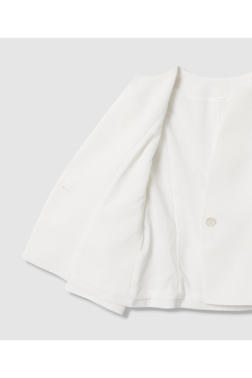 【アナイ/ANAYI】のカラミリネンライクノーカラージャケット 人気、トレンドファッション・服の通販 founy(ファニー) 　ファッション　Fashion　レディースファッション　Fashion for Women　アウター　Coat / Outerwear Collection　レディースジャケット・軽アウター　Jackets　ノーカラージャケット / シンプル上品コーデ　Collarless Jackets　エレガント 上品　Elegant　ジャケット　Jacket, Outerwear　セットアップ　Set-Up, Coordinated Outfit　ポケット　Pocket, Pocket Detail　リネン　Linen, Linen Fabric　定番　Standard, Basic Item　新作・新入荷　New Arrivals / New In　other-6|ID: prp329100004923253 ipo3291000000036941507
