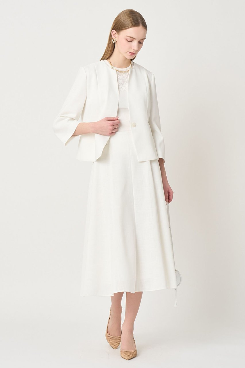 【アナイ/ANAYI】のカラミリネンライクノーカラージャケット 人気、トレンドファッション・服の通販 founy(ファニー) 　ファッション　Fashion　レディースファッション　Fashion for Women　アウター　Coat / Outerwear Collection　レディースジャケット・軽アウター　Jackets　ノーカラージャケット / シンプル上品コーデ　Collarless Jackets　エレガント 上品　Elegant　ジャケット　Jacket, Outerwear　セットアップ　Set-Up, Coordinated Outfit　ポケット　Pocket, Pocket Detail　リネン　Linen, Linen Fabric　定番　Standard, Basic Item　新作・新入荷　New Arrivals / New In　other-7|ID: prp329100004923253 ipo3291000000036941510