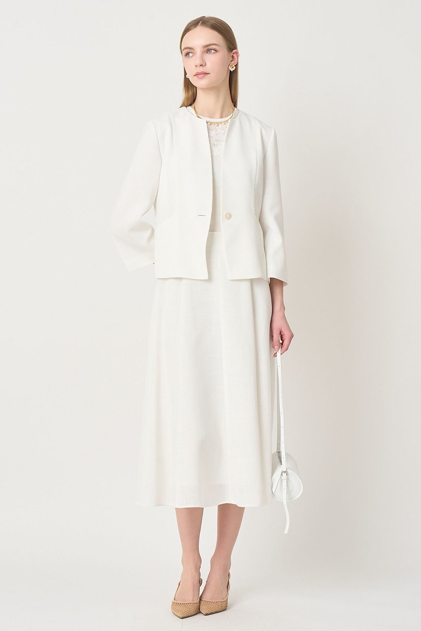 【アナイ/ANAYI】のカラミリネンライクノーカラージャケット 人気、トレンドファッション・服の通販 founy(ファニー) 　ファッション　Fashion　レディースファッション　Fashion for Women　アウター　Coat / Outerwear Collection　レディースジャケット・軽アウター　Jackets　ノーカラージャケット / シンプル上品コーデ　Collarless Jackets　エレガント 上品　Elegant　ジャケット　Jacket, Outerwear　セットアップ　Set-Up, Coordinated Outfit　ポケット　Pocket, Pocket Detail　リネン　Linen, Linen Fabric　定番　Standard, Basic Item　新作・新入荷　New Arrivals / New In　other-8|ID: prp329100004923253 ipo3291000000036941513