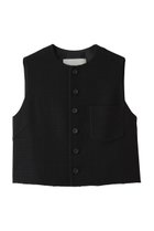 【デパリエ/DEPAREILLE】のコットンレーヨンカラミジレ 人気、トレンドファッション・服の通販 founy(ファニー) ファッション Fashion レディースファッション Fashion for Women アウター Coat / Outerwear Collection レディースジャケット・軽アウター Jackets おすすめ Recommended / Our Picks カットソー Cut and Sewn Top コンパクト Compact, Small Size ジャケット Jacket, Outerwear ベスト Vest, Waistcoat 再入荷 Restock / Back in Stock 夏 Summer 春 Spring S/S・春夏 SS, Spring/Summer, Warm Season thumbnail ブラック|ID: prp329100004923261 ipo3291000000036941557