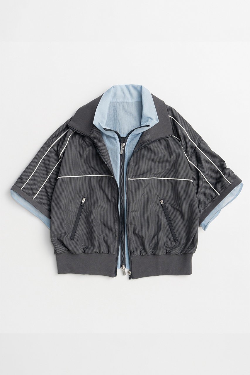 【メゾンスペシャル/MAISON SPECIAL】のDouble Zip Track Blouson/ダブルジップトラックブルゾン 人気、トレンドファッション・服の通販 founy(ファニー) 　ファッション　Fashion　レディースファッション　Fashion for Women　アウター　Coat / Outerwear Collection　レディースジャケット・軽アウター　Jackets　ブルゾンジャケット・スポーティアウター　Blouson Jackets　コンパクト　Compact, Small Size　ジップ　Zip, Zipper　ジャケット　Jacket, Outerwear　スポーティ　Sporty, Casual Athletic　タフタ　Taffeta, Structured Fabric　ダブル　Double, Double-Breasted　バランス　Balance, Style Balance　ブルゾン　Blouson, Bomber Jacket　ボトム　Bottoms, Lower Wear　リップ　Lip, Lip Motif　ワイド　Wide, Wide Fit　ワイヤー　Wire, Wired Bra　再入荷　Restock / Back in Stock　 other-1|ID: prp329100004923267 ipo3291000000036941613