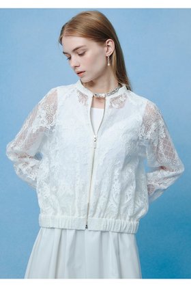 【アルアバイル/allureville】の【LOULOU WILLOUGHBY】オーガンレースブルゾン 人気、トレンドファッション・服の通販 founy(ファニー) ファッション Fashion レディースファッション Fashion for Women アウター Coat / Outerwear Collection レディースジャケット・軽アウター Jackets ブルゾンジャケット・スポーティアウター Blouson Jackets オーガンジー Organza Fabric シアー Sheer, See-Through ジップ Zip, Zipper ジャケット Jacket, Outerwear チュール Tulip, Tulip Motif ブルゾン Blouson, Bomber Jacket レース Lace, Lace Fabric 夏 Summer 新作・新入荷 New Arrivals / New In 春 Spring S/S・春夏 SS, Spring/Summer, Warm Season |ID:prp329100004923277