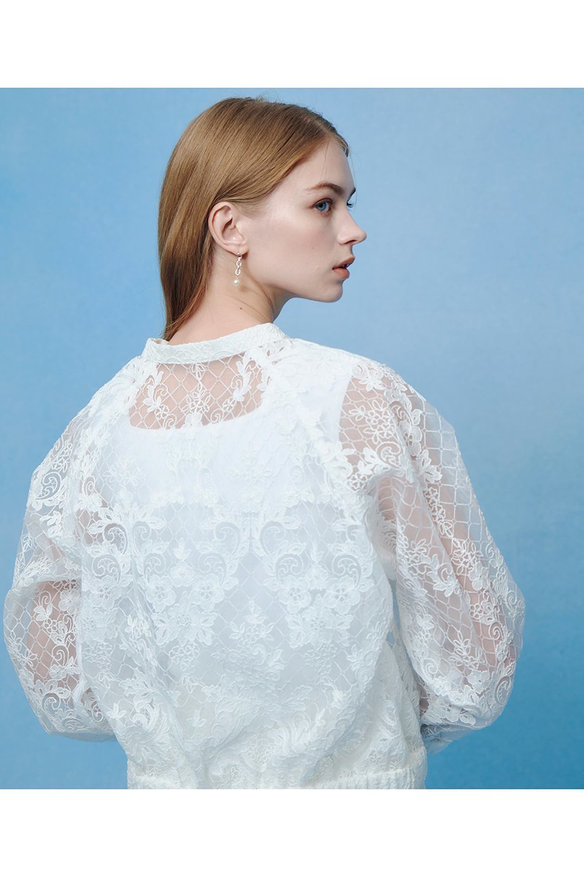 【アルアバイル/allureville】の【LOULOU WILLOUGHBY】オーガンレースブルゾン 人気、トレンドファッション・服の通販 founy(ファニー) 　ファッション　Fashion　レディースファッション　Fashion for Women　アウター　Coat / Outerwear Collection　レディースジャケット・軽アウター　Jackets　ブルゾンジャケット・スポーティアウター　Blouson Jackets　オーガンジー　Organza Fabric　シアー　Sheer, See-Through　ジップ　Zip, Zipper　ジャケット　Jacket, Outerwear　チュール　Tulip, Tulip Motif　ブルゾン　Blouson, Bomber Jacket　レース　Lace, Lace Fabric　夏　Summer　新作・新入荷　New Arrivals / New In　春　Spring　S/S・春夏　SS, Spring/Summer, Warm Season　other-5|ID: prp329100004923277 ipo3291000000036941685