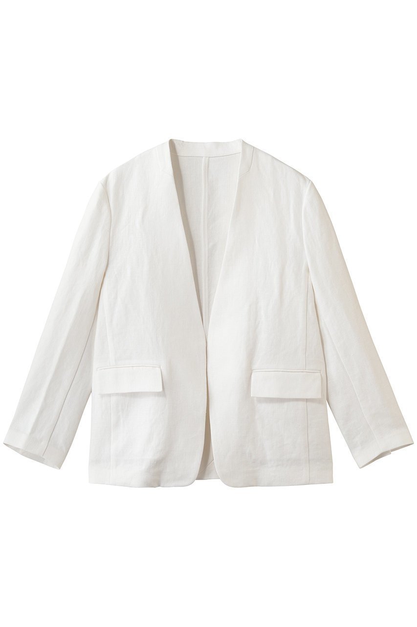 【マイ ウィークネス/MY WEAKNESS】のSigrid Collarless Jacket 人気、トレンドファッション・服の通販 founy(ファニー) 　ファッション　Fashion　レディースファッション　Fashion for Women　アウター　Coat / Outerwear Collection　レディースジャケット・軽アウター　Jackets　キャンバス　Canvas, Canvas Fabric　シンプル　Simple, Minimal　ジャケット　Jacket, Outerwear　フランス　France, French　リネン　Linen, Linen Fabric　 other-1|ID: prp329100004923280 ipo3291000000036941691