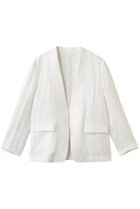 【マイ ウィークネス/MY WEAKNESS】のSigrid Collarless Jacket ホワイト|ID: prp329100004923280 ipo3291000000036941692