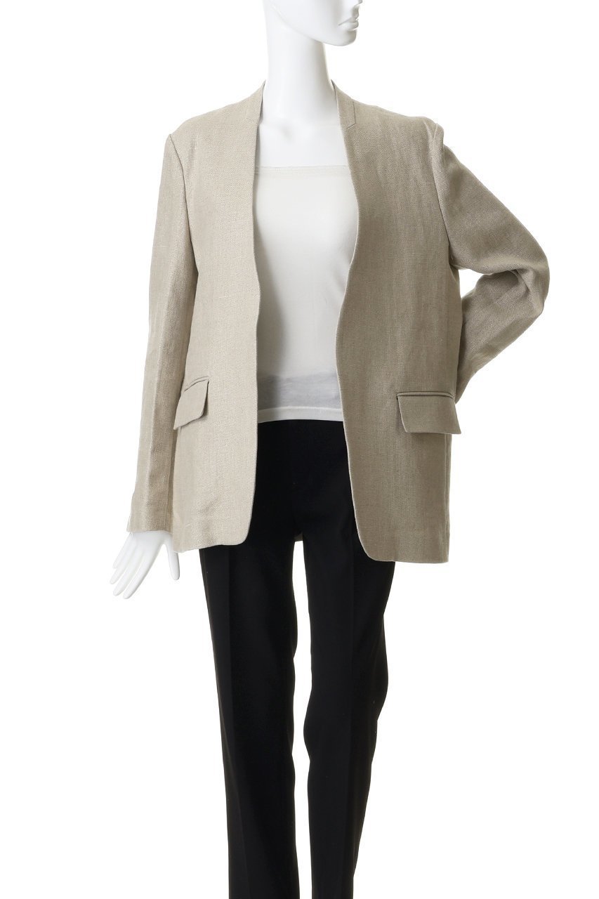 【マイ ウィークネス/MY WEAKNESS】のSigrid Collarless Jacket 人気、トレンドファッション・服の通販 founy(ファニー) 　ファッション　Fashion　レディースファッション　Fashion for Women　アウター　Coat / Outerwear Collection　レディースジャケット・軽アウター　Jackets　キャンバス　Canvas, Canvas Fabric　シンプル　Simple, Minimal　ジャケット　Jacket, Outerwear　フランス　France, French　リネン　Linen, Linen Fabric　other-2|ID: prp329100004923280 ipo3291000000036941696