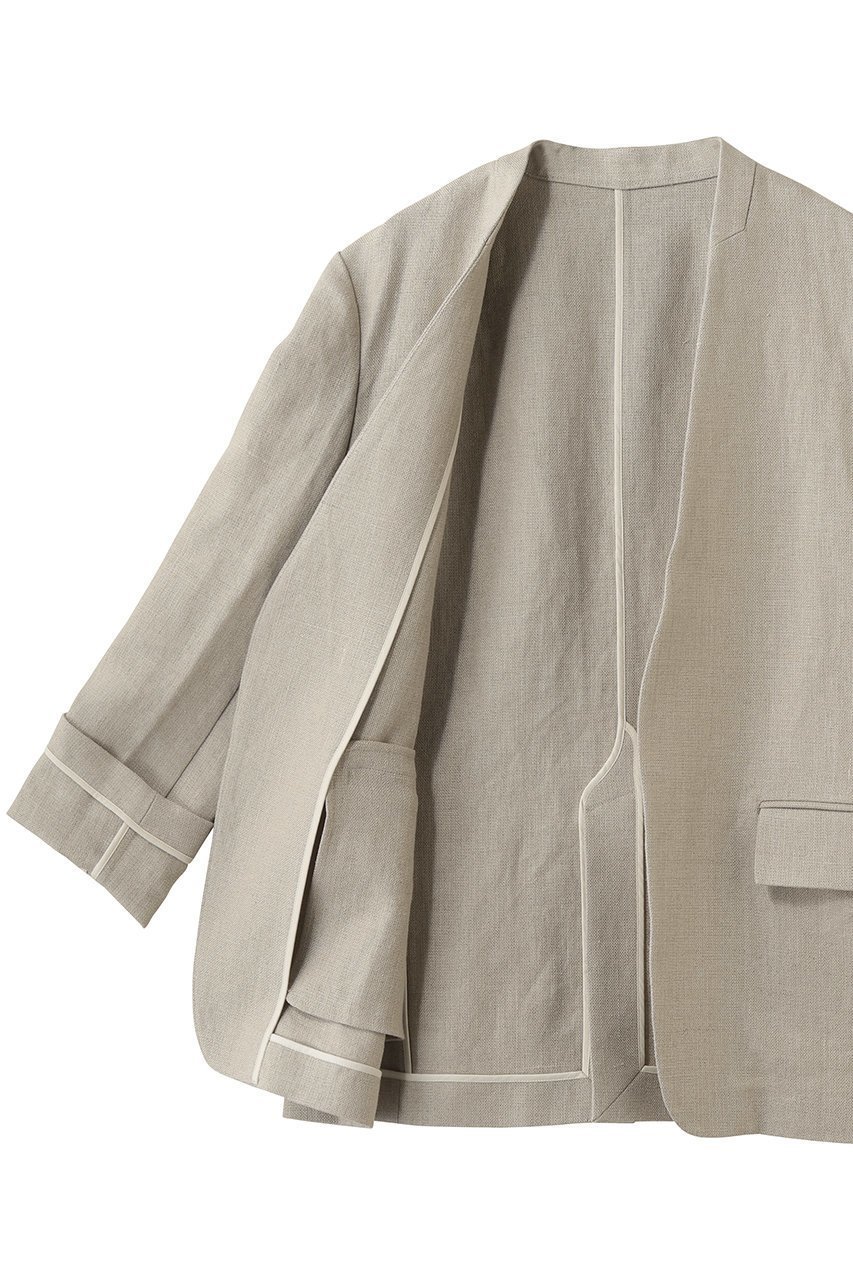 【マイ ウィークネス/MY WEAKNESS】のSigrid Collarless Jacket 人気、トレンドファッション・服の通販 founy(ファニー) 　ファッション　Fashion　レディースファッション　Fashion for Women　アウター　Coat / Outerwear Collection　レディースジャケット・軽アウター　Jackets　キャンバス　Canvas, Canvas Fabric　シンプル　Simple, Minimal　ジャケット　Jacket, Outerwear　フランス　France, French　リネン　Linen, Linen Fabric　other-6|ID: prp329100004923280 ipo3291000000036941703