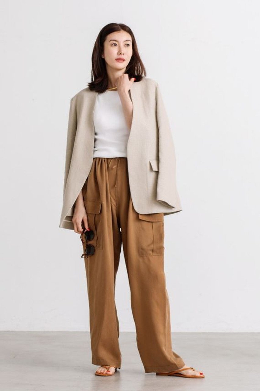 【マイ ウィークネス/MY WEAKNESS】のSigrid Collarless Jacket 人気、トレンドファッション・服の通販 founy(ファニー) 　ファッション　Fashion　レディースファッション　Fashion for Women　アウター　Coat / Outerwear Collection　レディースジャケット・軽アウター　Jackets　キャンバス　Canvas, Canvas Fabric　シンプル　Simple, Minimal　ジャケット　Jacket, Outerwear　フランス　France, French　リネン　Linen, Linen Fabric　other-7|ID: prp329100004923280 ipo3291000000036941705