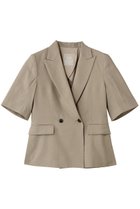 【プルミエ アロンディスモン/1er Arrondissement】のリネンビスコースジャケット(半袖) キャメル|ID: prp329100004923290 ipo3291000000036941807