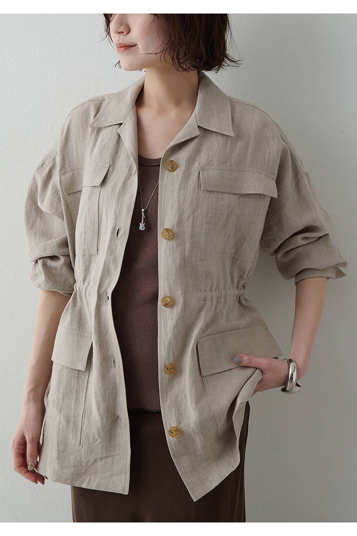 【ウィムガゼット/Whim Gazette】のリネンポケットジャケット インテリア・キッズ・メンズ・レディースファッション・服の通販 founy(ファニー) https://founy.com/ ファッション Fashion レディースファッション Fashion for Women アウター Coat / Outerwear Collection レディースジャケット・軽アウター Jackets キャンバス Canvas, Canvas Fabric ジャケット Jacket, Outerwear ドローストリング Drawstring, Pull Cord フレンチ French, French Style ポケット Pocket, Pocket Detail リネン Linen, Linen Fabric リラックス Relax, Relaxed Fit ワイド Wide, Wide Fit ワッシャー Washer, Crinkled Finish エレガント 上品 Elegant 新作・新入荷 New Arrivals / New In |ID: prp329100004923292 ipo3291000000036941825