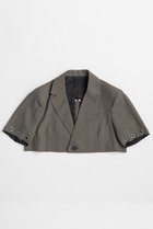 【メゾンスペシャル/MAISON SPECIAL】のEyelet Short Jacket/アイレットショートジャケット 人気、トレンドファッション・服の通販 founy(ファニー) ファッション Fashion レディースファッション Fashion for Women アウター Coat / Outerwear Collection レディースジャケット・軽アウター Jackets おすすめ Recommended / Our Picks クラシック Classic, Timeless Style コンパクト Compact, Small Size ジャケット Jacket, Outerwear セットアップ Set-Up, Coordinated Outfit デニム Denim, Jeans Material プリーツ Pleats, Pleated 新作・新入荷 New Arrivals / New In thumbnail GRY(グレー)|ID: prp329100004923302 ipo3291000000036941926