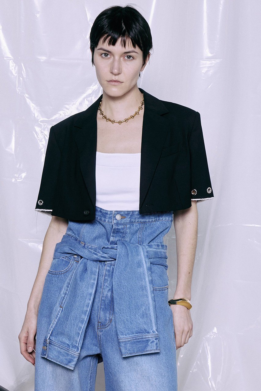 【メゾンスペシャル/MAISON SPECIAL】のEyelet Short Jacket/アイレットショートジャケット 人気、トレンドファッション・服の通販 founy(ファニー) 　ファッション　Fashion　レディースファッション　Fashion for Women　アウター　Coat / Outerwear Collection　レディースジャケット・軽アウター　Jackets　おすすめ　Recommended / Our Picks　クラシック　Classic, Timeless Style　コンパクト　Compact, Small Size　ジャケット　Jacket, Outerwear　セットアップ　Set-Up, Coordinated Outfit　デニム　Denim, Jeans Material　プリーツ　Pleats, Pleated　新作・新入荷　New Arrivals / New In　other-3|ID: prp329100004923302 ipo3291000000036941935