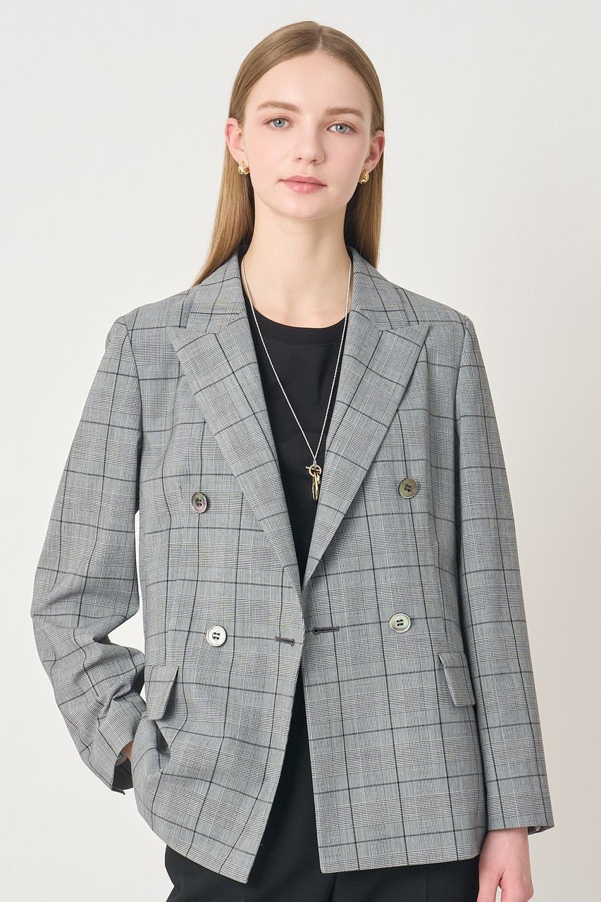 【アナイ/ANAYI】のグレンチェックテーラードWジャケット 人気、トレンドファッション・服の通販 founy(ファニー) 　ファッション　Fashion　レディースファッション　Fashion for Women　アウター　Coat / Outerwear Collection　レディースジャケット・軽アウター　Jackets　サマー　Summer, Summer Style　ジャケット　Jacket, Outerwear　チェック　Check, Plaid, Tartan　フォーマル　Formal, Dressy　エレガント 上品　Elegant　夏　Summer　新作・新入荷　New Arrivals / New In　other-8|ID: prp329100004923304 ipo3291000000036941969