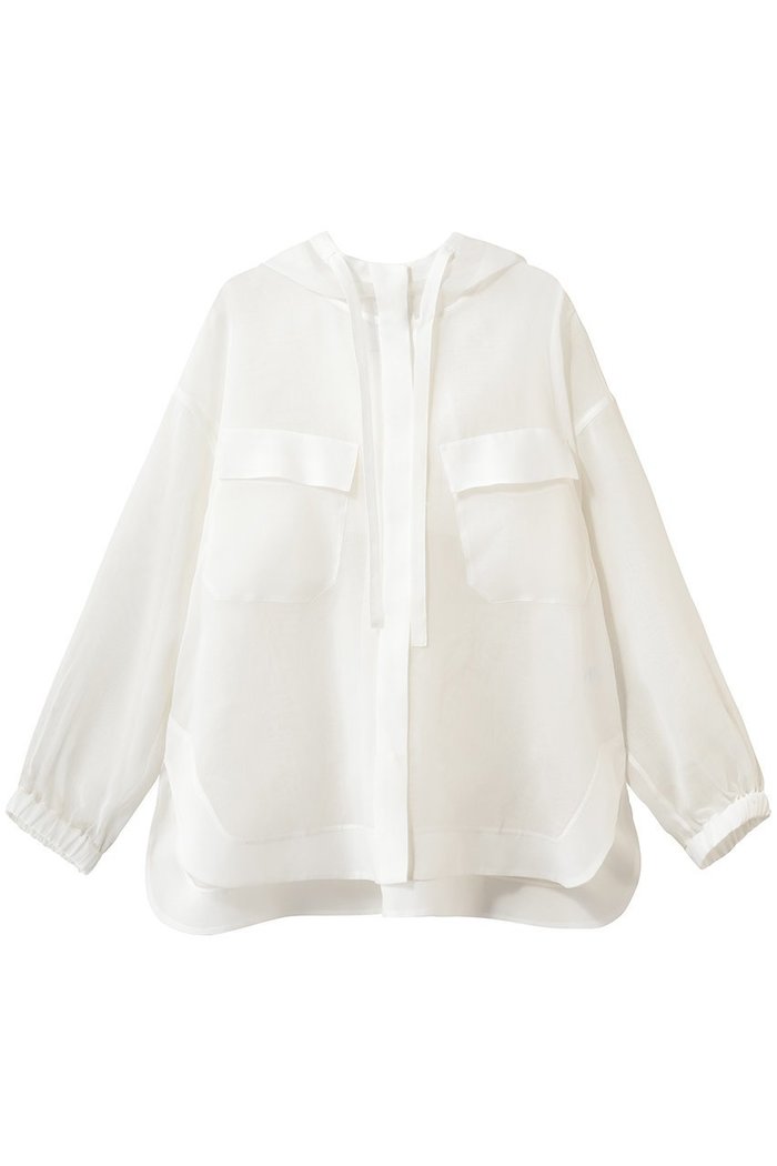 【エブール/ebure】のソフトオーガンジー フーデットブルゾン インテリア・キッズ・メンズ・レディースファッション・服の通販 founy(ファニー) https://founy.com/ ファッション Fashion レディースファッション Fashion for Women アウター Coat / Outerwear Collection レディースジャケット・軽アウター Jackets ブルゾンジャケット・スポーティアウター Blouson Jackets おすすめ Recommended / Our Picks なめらか Smooth, Silky Texture オーガンジー Organza Fabric ジャケット Jacket, Outerwear ダブル Double, Double-Breasted フラップ Flap, Flap Pocket ブルゾン Blouson, Bomber Jacket ポケット Pocket, Pocket Detail 新作・新入荷 New Arrivals / New In |ID: prp329100004923308 ipo3291000000036942012