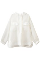 【エブール/ebure】のソフトオーガンジー フーデットブルゾン ホワイト|ID:prp329100004923308