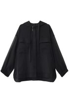 【エブール/ebure】のソフトオーガンジー フーデットブルゾン ブラック|ID:prp329100004923308