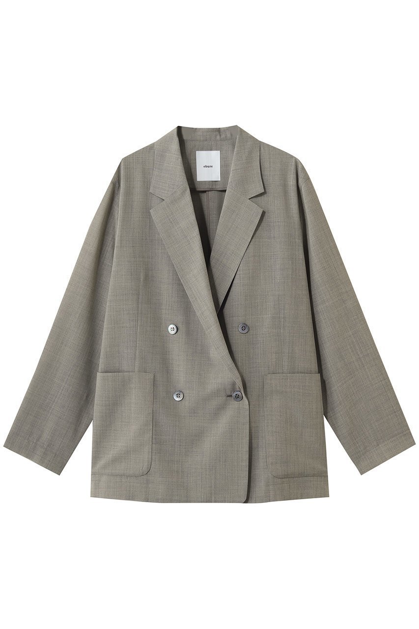 【エブール/ebure】のドライシアーウール アンコンジャケット インテリア・キッズ・メンズ・レディースファッション・服の通販 founy(ファニー) 　ファッション　Fashion　レディースファッション　Fashion for Women　アウター　Coat / Outerwear Collection　レディースジャケット・軽アウター　Jackets　おすすめ　Recommended / Our Picks　ジャケット　Jacket, Outerwear　ダブル　Double, Double-Breasted　バランス　Balance, Style Balance　パッチ　Patch, Appliqué　ポケット　Pocket, Pocket Detail　新作・新入荷　New Arrivals / New In　ベージュ|ID: prp329100004923312 ipo3291000000036942033