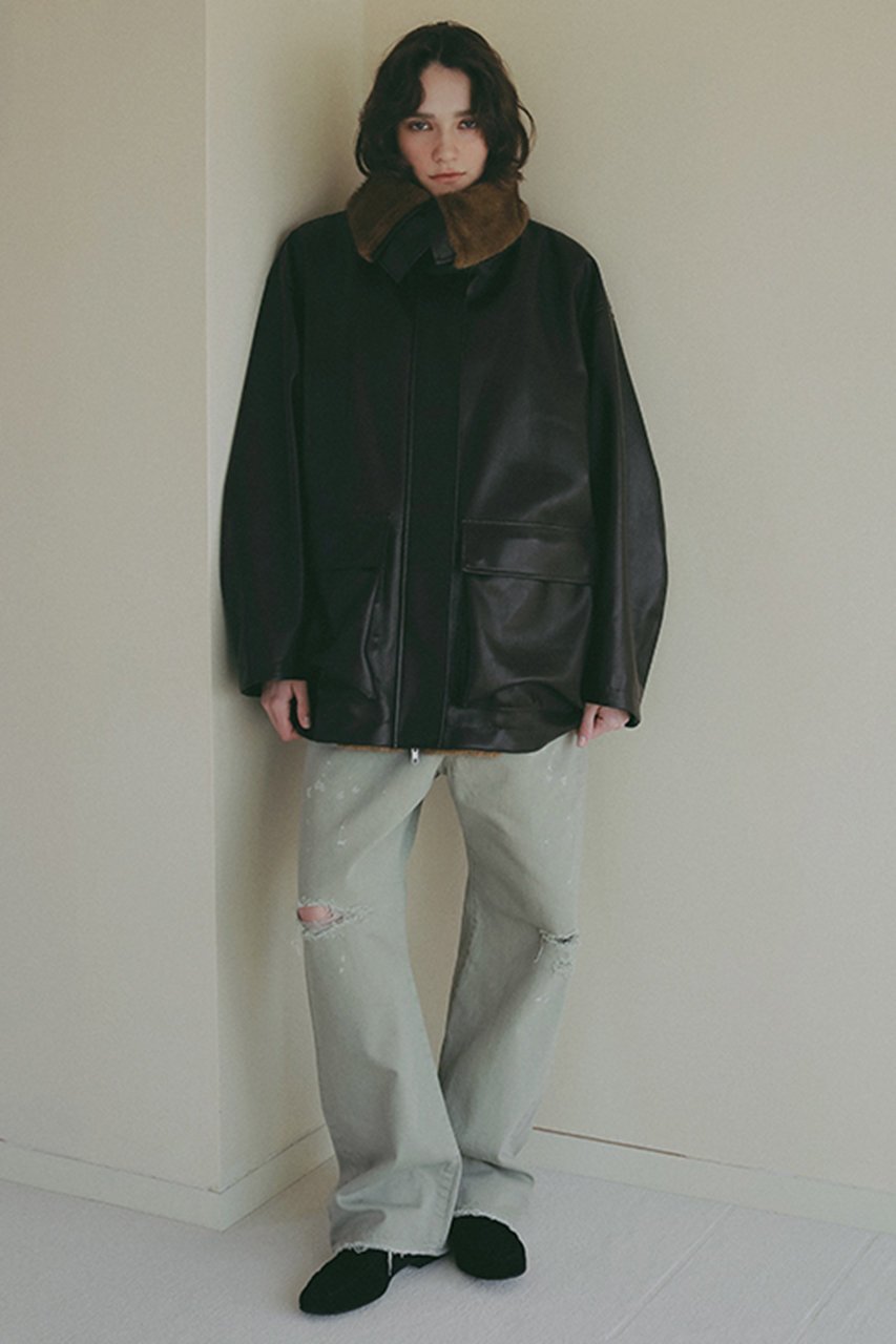 【エトレトウキョウ/ETRE TOKYO】のファーカラーフェイクレザーブルゾン 人気、トレンドファッション・服の通販 founy(ファニー) 　ファッション　Fashion　レディースファッション　Fashion for Women　アウター　Coat / Outerwear Collection　レディースジャケット・軽アウター　Jackets　ブルゾンジャケット・スポーティアウター　Blouson Jackets　今季　This Season, Current Season　ジャケット　Jacket, Outerwear　トレンド　Trend, Trending Now　ドッキング　Docking, Mixed Material　バランス　Balance, Style Balance　ビッグ　Big, Oversized　フェイクファー　Faux Fur, Imitation Fur　ブルゾン　Blouson, Bomber Jacket　おすすめ　Recommended / Our Picks　新作・新入荷　New Arrivals / New In　other-6|ID: prp329100004923328 ipo3291000000036942172