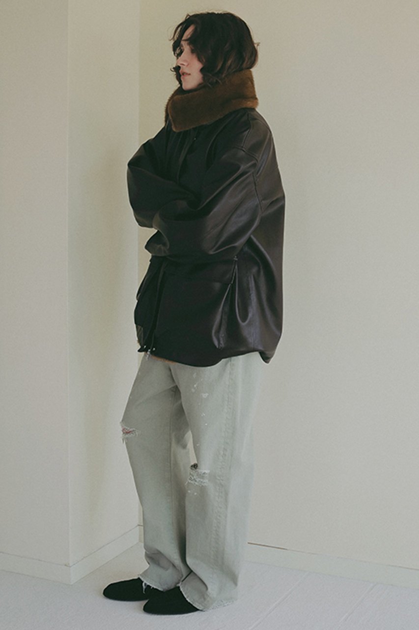 【エトレトウキョウ/ETRE TOKYO】のファーカラーフェイクレザーブルゾン 人気、トレンドファッション・服の通販 founy(ファニー) 　ファッション　Fashion　レディースファッション　Fashion for Women　アウター　Coat / Outerwear Collection　レディースジャケット・軽アウター　Jackets　ブルゾンジャケット・スポーティアウター　Blouson Jackets　今季　This Season, Current Season　ジャケット　Jacket, Outerwear　トレンド　Trend, Trending Now　ドッキング　Docking, Mixed Material　バランス　Balance, Style Balance　ビッグ　Big, Oversized　フェイクファー　Faux Fur, Imitation Fur　ブルゾン　Blouson, Bomber Jacket　おすすめ　Recommended / Our Picks　新作・新入荷　New Arrivals / New In　other-7|ID: prp329100004923328 ipo3291000000036942174