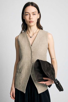【ブリル/BRILL】のヘビーリネンジレ 人気、トレンドファッション・服の通販 founy(ファニー) ファッション Fashion レディースファッション Fashion for Women アウター Coat / Outerwear Collection レディースジャケット・軽アウター Jackets コンパクト Compact, Small Size ジャケット Jacket, Outerwear ベスト Vest, Waistcoat リネン Linen, Linen Fabric 新作・新入荷 New Arrivals / New In |ID:prp329100004923334