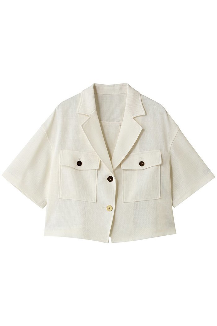 【アルアバイル/allureville】のカラミショートジャケット インテリア・キッズ・メンズ・レディースファッション・服の通販 founy(ファニー) https://founy.com/ ファッション Fashion レディースファッション Fashion for Women アウター Coat / Outerwear Collection レディースジャケット・軽アウター Jackets クロップド Cropped, Short Length ジャケット Jacket, Outerwear スリーブ Sleeve, Long Sleeve / Short Sleeve ハーフ Half, Half-Length フラップ Flap, Flap Pocket ポケット Pocket, Pocket Detail メッシュ Mesh, Net Fabric 夏 Summer |ID: prp329100004923343 ipo3291000000036942331