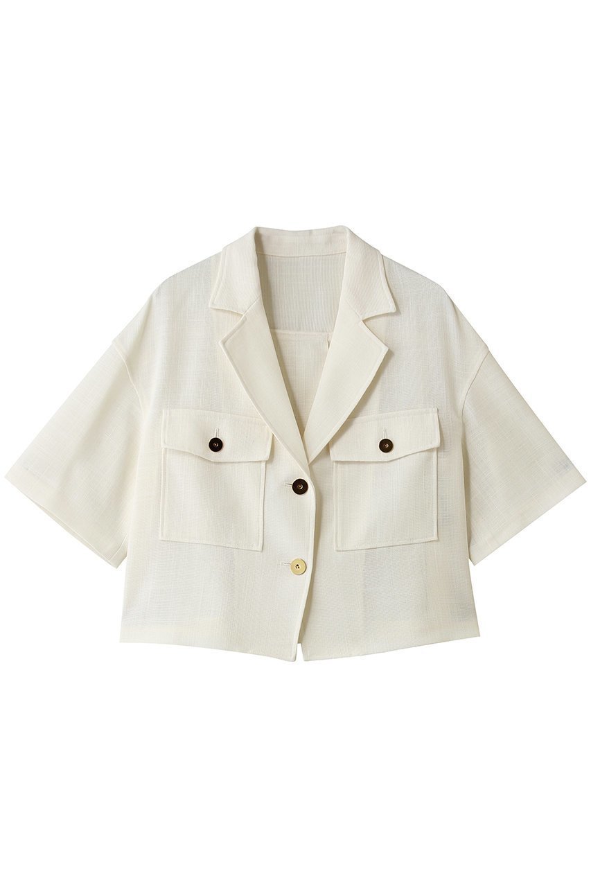 【アルアバイル/allureville】のカラミショートジャケット 人気、トレンドファッション・服の通販 founy(ファニー) 　ファッション　Fashion　レディースファッション　Fashion for Women　アウター　Coat / Outerwear Collection　レディースジャケット・軽アウター　Jackets　クロップド　Cropped, Short Length　ジャケット　Jacket, Outerwear　スリーブ　Sleeve, Long Sleeve / Short Sleeve　ハーフ　Half, Half-Length　フラップ　Flap, Flap Pocket　ポケット　Pocket, Pocket Detail　メッシュ　Mesh, Net Fabric　夏　Summer　新作・新入荷　New Arrivals / New In　 other-1|ID: prp329100004923343 ipo3291000000036942331