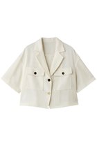 【アルアバイル/allureville】のカラミショートジャケット 人気、トレンドファッション・服の通販 founy(ファニー) ファッション Fashion レディースファッション Fashion for Women アウター Coat / Outerwear Collection レディースジャケット・軽アウター Jackets クロップド Cropped, Short Length ジャケット Jacket, Outerwear スリーブ Sleeve, Long Sleeve / Short Sleeve ハーフ Half, Half-Length フラップ Flap, Flap Pocket ポケット Pocket, Pocket Detail メッシュ Mesh, Net Fabric 夏 Summer 新作・新入荷 New Arrivals / New In thumbnail オフホワイト|ID: prp329100004923343 ipo3291000000036942333