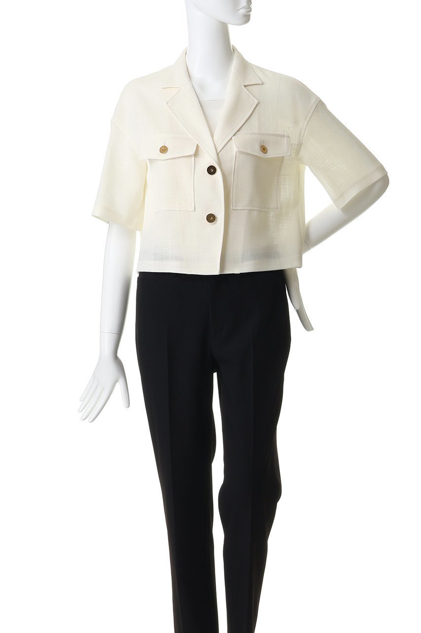 【アルアバイル/allureville】のカラミショートジャケット 人気、トレンドファッション・服の通販 founy(ファニー) 　ファッション　Fashion　レディースファッション　Fashion for Women　アウター　Coat / Outerwear Collection　レディースジャケット・軽アウター　Jackets　クロップド　Cropped, Short Length　ジャケット　Jacket, Outerwear　スリーブ　Sleeve, Long Sleeve / Short Sleeve　ハーフ　Half, Half-Length　フラップ　Flap, Flap Pocket　ポケット　Pocket, Pocket Detail　メッシュ　Mesh, Net Fabric　夏　Summer　新作・新入荷　New Arrivals / New In　other-2|ID: prp329100004923343 ipo3291000000036942337