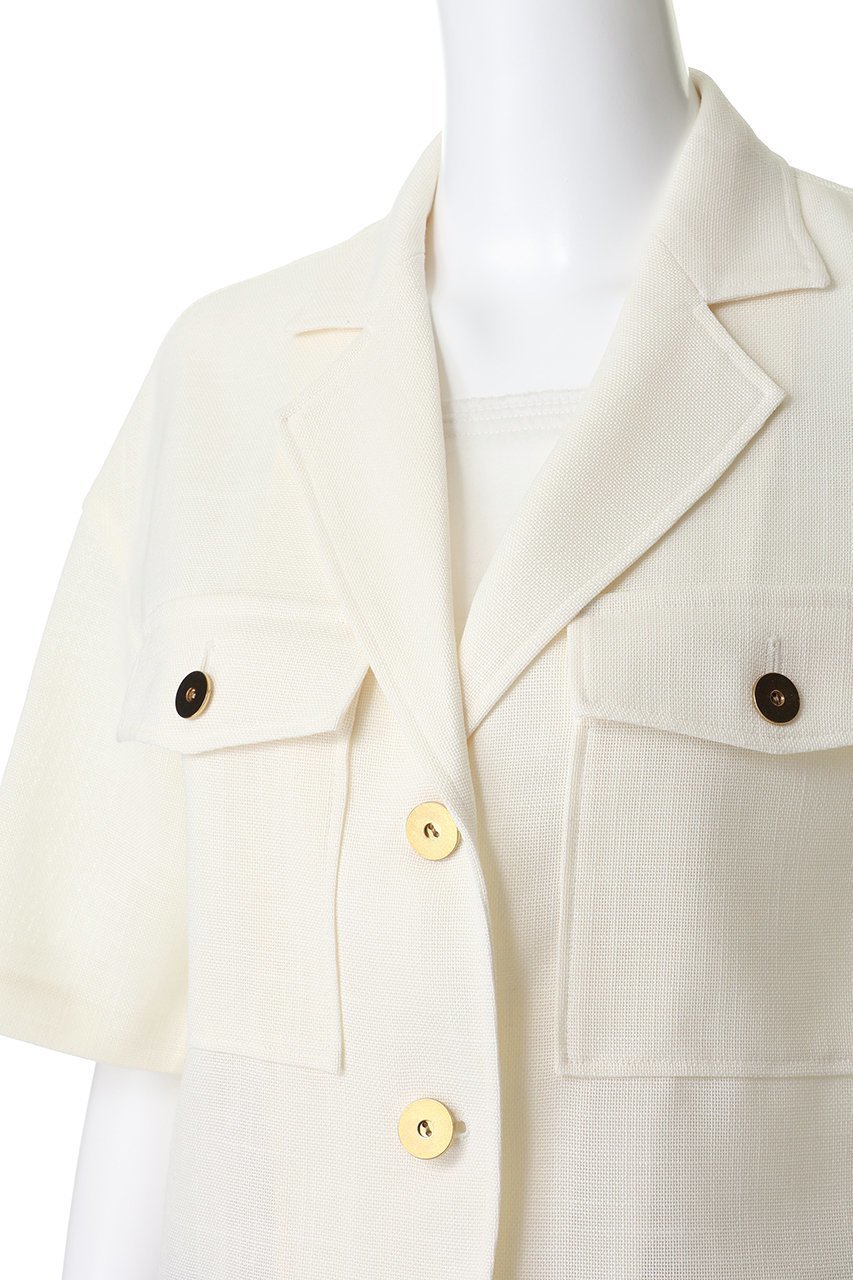 【アルアバイル/allureville】のカラミショートジャケット 人気、トレンドファッション・服の通販 founy(ファニー) 　ファッション　Fashion　レディースファッション　Fashion for Women　アウター　Coat / Outerwear Collection　レディースジャケット・軽アウター　Jackets　クロップド　Cropped, Short Length　ジャケット　Jacket, Outerwear　スリーブ　Sleeve, Long Sleeve / Short Sleeve　ハーフ　Half, Half-Length　フラップ　Flap, Flap Pocket　ポケット　Pocket, Pocket Detail　メッシュ　Mesh, Net Fabric　夏　Summer　新作・新入荷　New Arrivals / New In　other-5|ID: prp329100004923343 ipo3291000000036942343