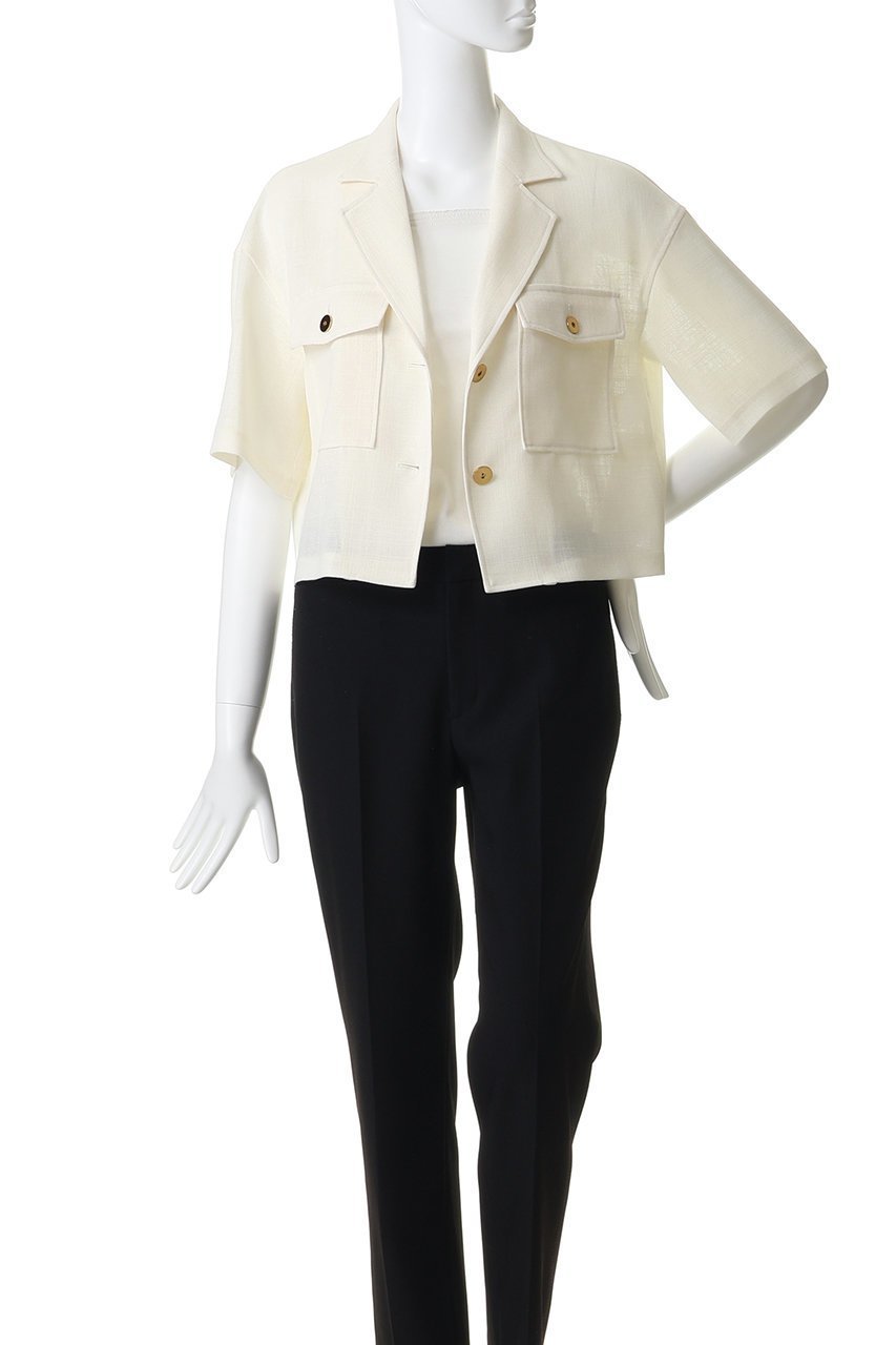 【アルアバイル/allureville】のカラミショートジャケット 人気、トレンドファッション・服の通販 founy(ファニー) 　ファッション　Fashion　レディースファッション　Fashion for Women　アウター　Coat / Outerwear Collection　レディースジャケット・軽アウター　Jackets　クロップド　Cropped, Short Length　ジャケット　Jacket, Outerwear　スリーブ　Sleeve, Long Sleeve / Short Sleeve　ハーフ　Half, Half-Length　フラップ　Flap, Flap Pocket　ポケット　Pocket, Pocket Detail　メッシュ　Mesh, Net Fabric　夏　Summer　新作・新入荷　New Arrivals / New In　other-7|ID: prp329100004923343 ipo3291000000036942349