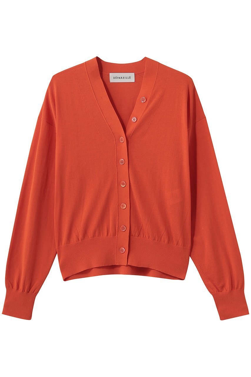 【デパリエ/DEPAREILLE】のアイスコットンカーディガン インテリア・キッズ・メンズ・レディースファッション・服の通販 founy(ファニー) 　ファッション　Fashion　レディースファッション　Fashion for Women　トップス・カットソー　Cut & Sew Tops　ニット　Knit Tops & Sweaters　カーディガン・羽織り　Layered Style Cardigans　おすすめ　Recommended / Our Picks　オレンジ　Orange　カーディガン　Cardigan, Knitwear　シンプル　Simple, Minimal　再入荷　Restock / Back in Stock　夏　Summer　春　Spring　S/S・春夏　SS, Spring/Summer, Warm Season　オレンジ|ID: prp329100004923351 ipo3291000000036942396