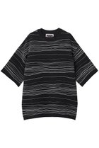 【メゾンスペシャル/MAISON SPECIAL】の【UNISEX】ドローイングピンタックニットボーダー S/S TEE BLK(ブラック)|ID: prp329100004923352 ipo3291000000036942412