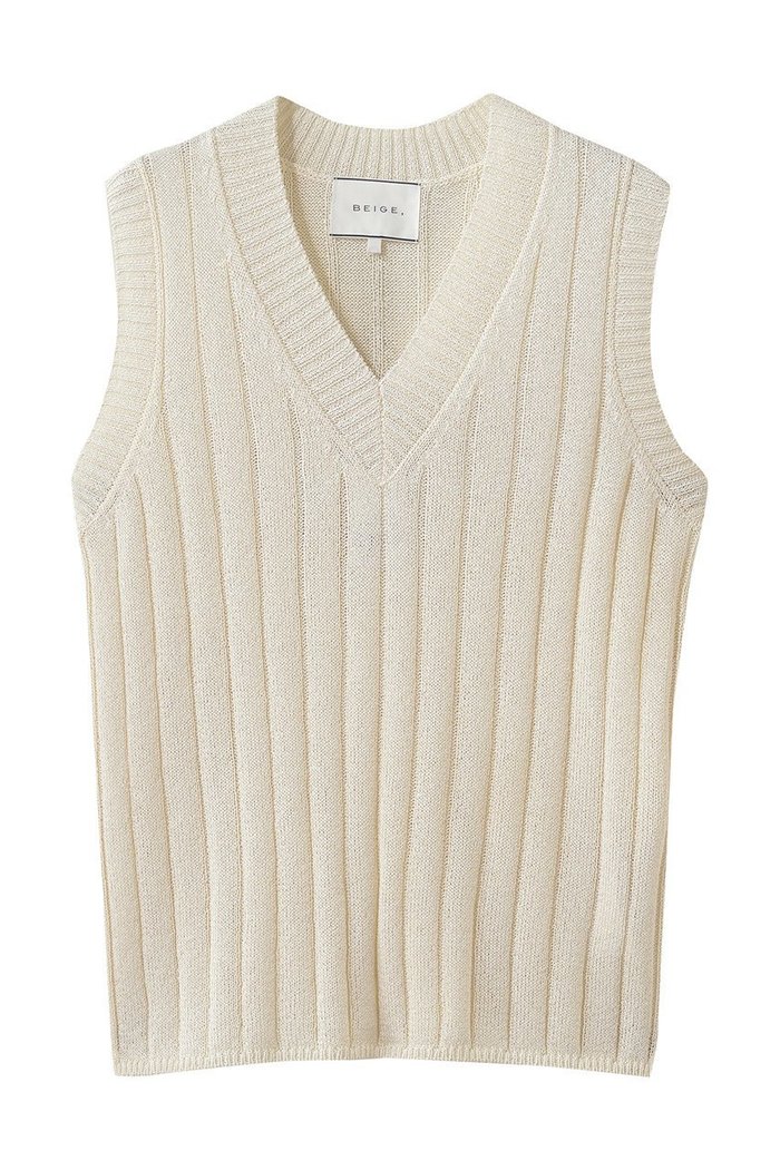 【ベイジ,/BEIGE,】のOPTICAL(オプティカル)/ペーパーヤーン Vネックリブニット インテリア・キッズ・メンズ・レディースファッション・服の通販 founy(ファニー) https://founy.com/ ファッション Fashion レディースファッション Fashion for Women トップス・カットソー Cut & Sew Tops ニット Knit Tops & Sweaters カジュアルプルオーバー・ニットトップス Pullovers & Knit Tops / Casual Pullovers Vネックトップス V-Neck Tops / V-Cut Neckline Shirts ジャケット Jacket, Outerwear デコルテ Décolleté, Neckline ノースリーブ Sleeveless, No-Sleeve ワイドリブ Wide Rib, Wide Ribbed Knit 新作・新入荷 New Arrivals / New In 軽量 Lightweight, Ultra Light |ID: prp329100004923375 ipo3291000000036942543